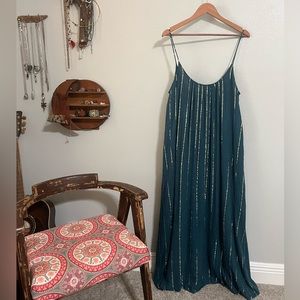 Three Bird Nest Evangeline Maxi Dress in Teal (M)